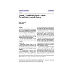 CH-99-07-3 -- Design Considerations of a Large Central Laboratory Exhaust