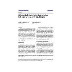 CH-99-07-1 -- Dilution Calculations for Determining Laboratory Exhaust Stack Heights