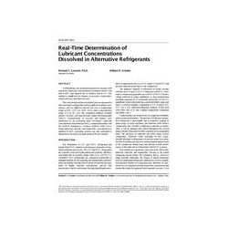 4310 (RP-761) -- Real-Time Determination of Lubricant Concentrations Dissolved in Alternative Refrigerants