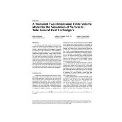 4316 -- A Transient Two-Dimensional Finite Volume Model for the Simulation of Vertical U-Tube Ground Heat Exchangers (same as SE