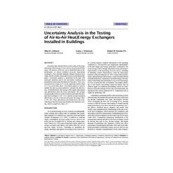 SF-98-24-4 (RP-862) -- Uncertainty Analysis in the Testing of Air-to-Air Heat/Energy Exchangers Installed in Buildings