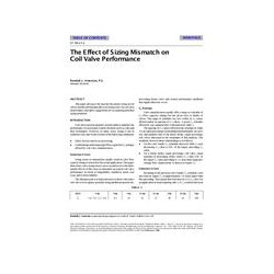 SF-98-23-2 -- The Effect of Sizing Mismatch on Coil Valve Performance