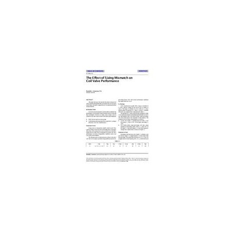 SF-98-23-2 -- The Effect of Sizing Mismatch on Coil Valve Performance