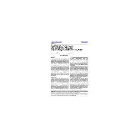 SF-98-21-4 -- Heat Transfer Performance of a Coiled Tube Absorber with Working Fluid of Ammonia/Water