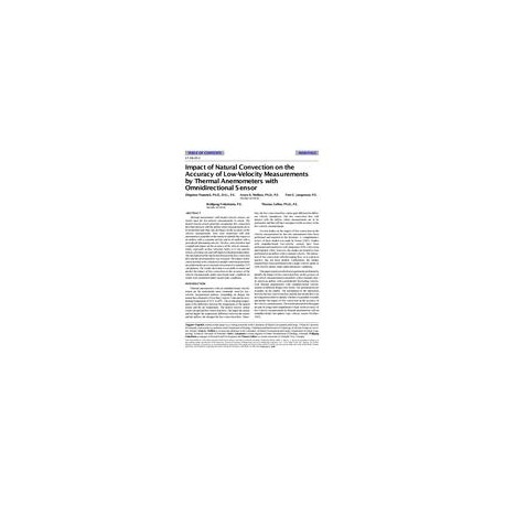 SF-98-20-3 -- Impact of Natural Convection on the Accuracy of Low-Velocity Measurements by Thermal Anemometers with Omnidirectio