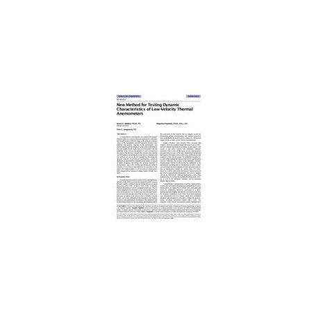 SF-98-20-2 -- New Method for Testing Dynamic Characteristics of Low-Velocity Thermal Anemometers