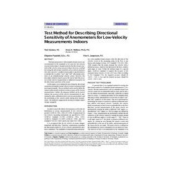 SF-98-20-1 -- Test Method for Describing Directional Sensitivity of Anemometers for Low-Velocity Measurements Indoors