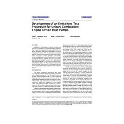 SF-98-19-2 (RP-790) -- Development of an Emissions Test Procedure for Unitary Combustion Engine-Driven Heat Pumps