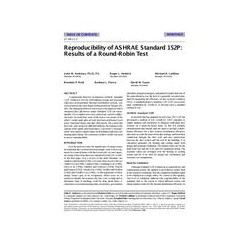 SF-98-17-3 -- Reproducibility of ASHRAE Standard 152P: Results of a Round-Robin Test