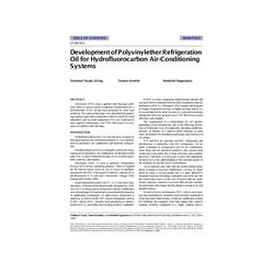 SF-98-16-2 -- Development of Polyvinylether Refrigeration Oil for Hydrofluorocarbon Air-Conditioning Systems