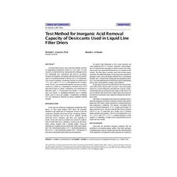 SF-98-16-1 (RP-793) -- Test Method for Inorganic Acid Removal Capacity of Desiccants Used in Liquid Line Filter Driers