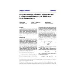 SF-98-15-5 -- In-Tube Condensation of Refrigerant and Refrigerant-Oil Mixtures -- A Review of Most Recent Work