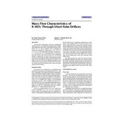 SF-98-15-3 -- Mass Flow Characteristics of R-407c Through Short-Tube Orifices (same as 4110)