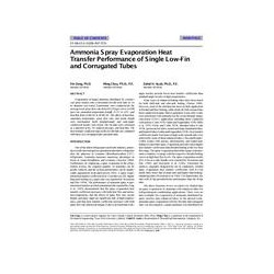SF-98-15-2 (RP-725) -- Ammonia Spray Evaporation Heat Transfer Performance of Single Low-Fin and Corrugated Tubes (same as 4109)