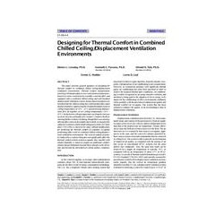 SF-98-04-4 -- Designing for Thermal Comfort in Combined Chilled Ceiling/Displacement Ventilation Environments