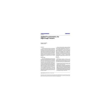 SF-98-27-1 -- Applied Psychrometrics for High-Usage Freezers