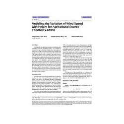 SF-98-26-2 -- Modeling the Variation of Wind Speed with Height for Agricultural Source Pollution Control