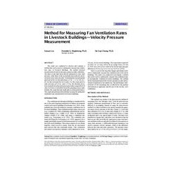 SF-98-26-1 -- Method for Measuring Fan Ventilation Rates in Livestock Buildings-Velocity Pressure Measurement