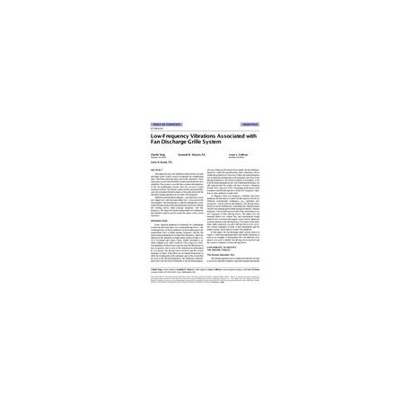 SF-98-25-6 -- Low-Frequency Vibrations Associated with Fan Discharge Grille System