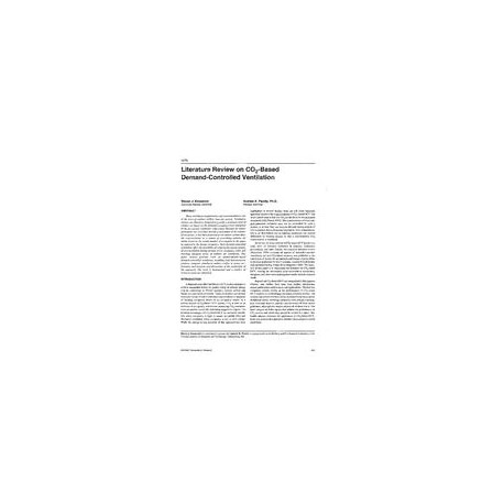 4075 -- Literature Review on CO2-Based Demand-Controlled Ventilation