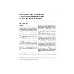 BN-97-16-3 -- Operational Data as the Basis for Neural Network Prediction of Hourly Electrical Demand