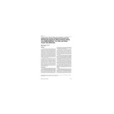 BN-97-14-3 -- Laboratory Fume Hood and Exhaust Fan Penthouse Exposure Risk Analysis Using the ANSI/ASHRAE 110-1995 and Other Tra