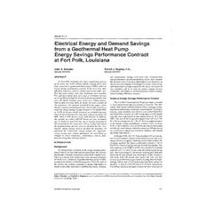 BN-97-11-3 -- Electrical Energy and Demand Savings from a Geothermal Heat Pump Energy Savings Performance Contract at Fort Polk,