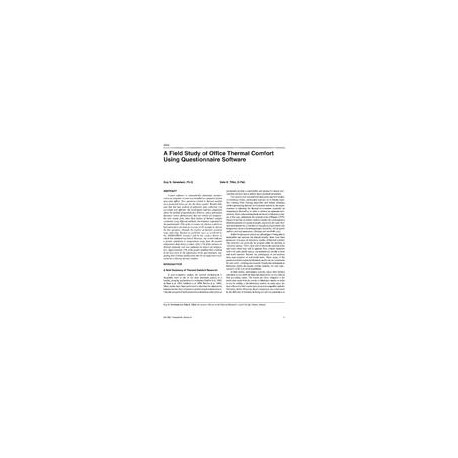 4052 -- A Field Study of Office Thermal Comfort Using Questionnaire Software