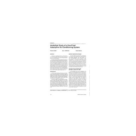 AT-96-20-5 -- Analytical Study of a Gas-Fired Adsorptive Air-Conditioning System