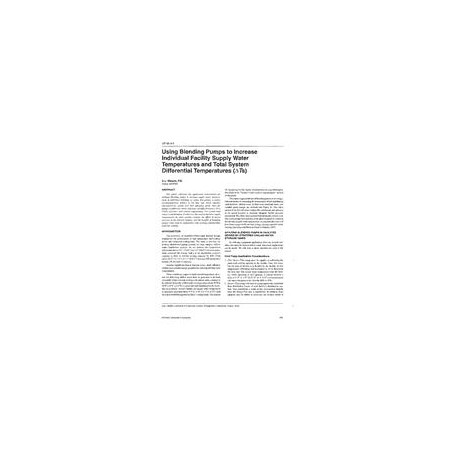 AT-96-04-4 -- Using Blending Pumps to Increase Individual Facility Supply Water Temperatures and Total System Differential Tempe