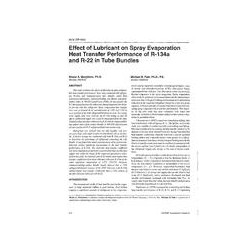 3974 -- Effect of Lubricant on Spray Evaporation Heat Transfer Performance of R-134a and R-22 in Tube Bundles