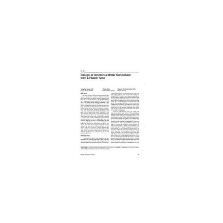 SA-96-09-1 -- Design of Ammonia-Water Condenser with a Fluted Tube