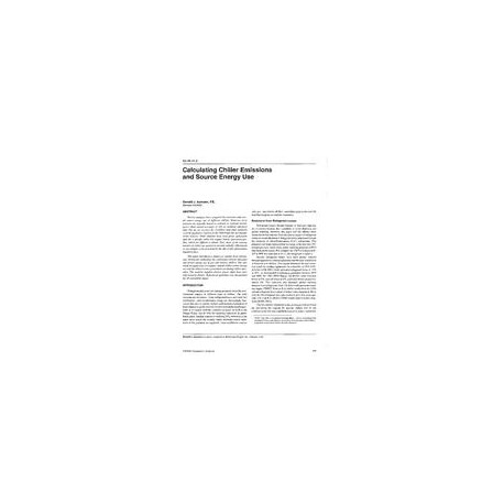 SA-96-11-2 -- Calculating Chiller Emissions and Source Energy Use