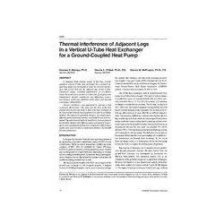 3980 -- Thermal Interference of Adjacent Legs in a Vertical U-Tube Heat Exchanger for a Ground-Coupled Heat Pump