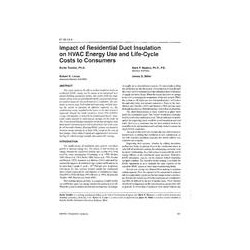 AT-96-13-4 -- Impact of Residential Duct Insulation on HVAC Energy Use and Life-Cycle Costs to Consumers