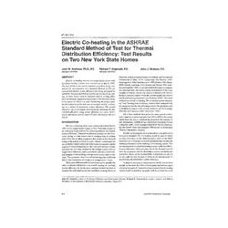 AT-96-13-3 -- Electric Co-heating in the ASHRAE Standard Method of Test for Thermal Distribution Efficiency: Test Results on Two