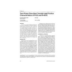 AT-96-12-3 -- Two-Phase Flow Heat Transfer and Friction Characteristics of R-22 and R-407C