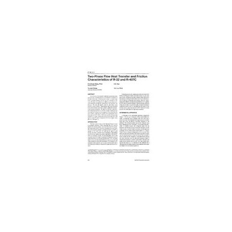 AT-96-12-3 -- Two-Phase Flow Heat Transfer and Friction Characteristics of R-22 and R-407C