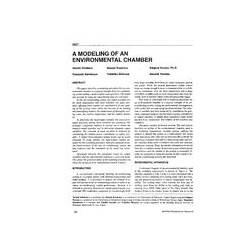 3857 -- A Modelling of an Environmental Chamber