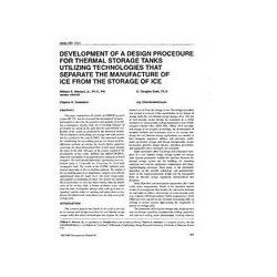 3856 (RP-707) -- Development of a Design Procedure for Thermal StorageTanks Utilising Technologies that Separate the Manufacture