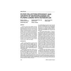 3853 (RP-625) -- Filter Collection Efficiency and Growth of Microorganisms on Filters Loaded with Outdoor Air