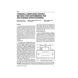 3852 -- Toward a Simplified Design Method for Determining the Air Change Effectiveness