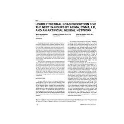 3849 -- Hourly Thermal Load Prediction for the Next 24 Hours by ARIMA, EWMA, LR and an Artificial Neural Network