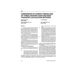 3847 -- Comparison of Energy Prediction of Three Ground-Coupling Heat Transfer Calculation Methods