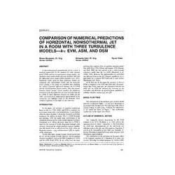 OR-94-06-4 -- Comparison of Numerical Predictions of Horizontal Nonisothermal Jet in a Room with Three Turbulence Models - k-eps