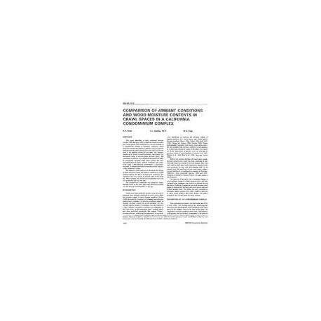 NO-94-19-2 -- Comparison of Ambient Conditions and Wood Moisture Contents in Crawl Spaces in a California Condominium Complex