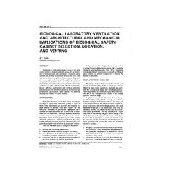 NO-94-18-1 -- Biological Laboratory Ventilation and Architectural and Mechanical Implications of Biological Safety Cabinet Selec