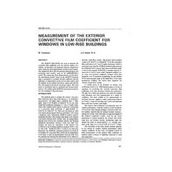 NO-94-14-4 -- Measurement of the Exterior Convective Film Coefficient for Windows in Low-Rise Buildings