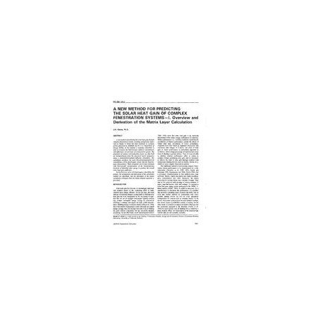 NO-94-14-2 -- A New Method for Predicting the Solar Heat Gain of Complex Fenestration Systems - 1. Overview and Derivation of th