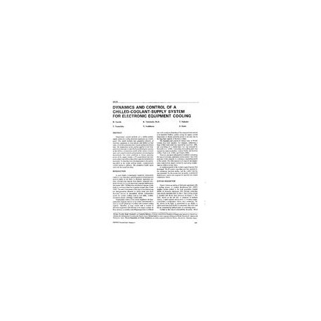 3675 -- Dynamics and Control of a Chilled-Coolant-Supply System for Electronic Equipment Cooling